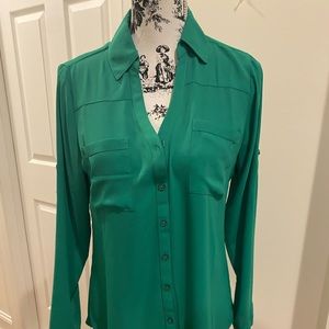 Express green portofino shirt size small